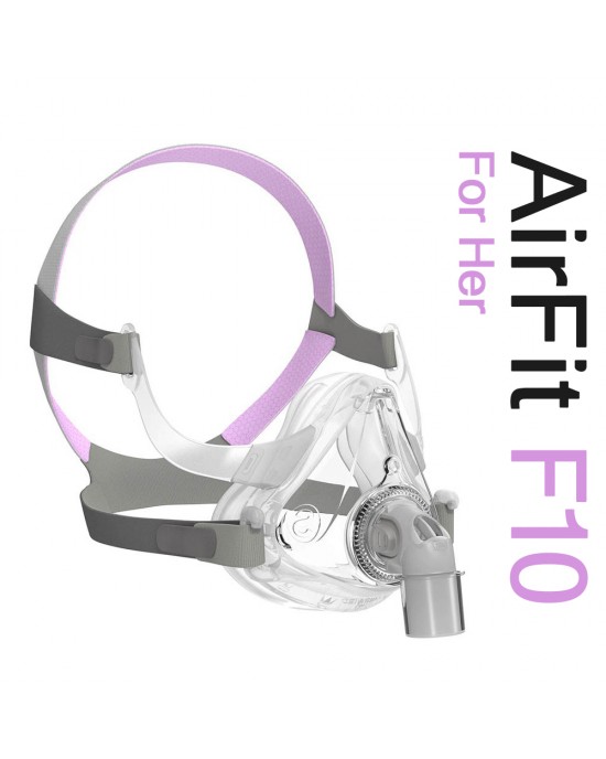 ResMed AirFit™ F10 For Her Στοματορινική Μάσκα CPAP με Κεφαλοδέτη (Εξαντλημένο)